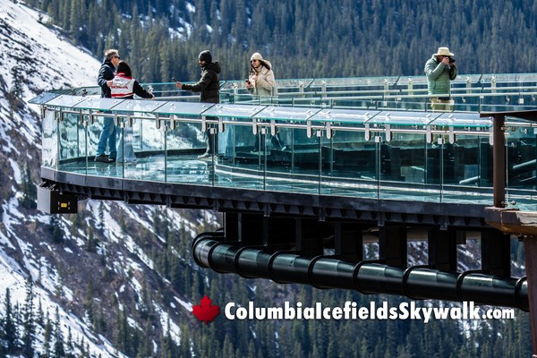 Jasper Columbia Icefields Glacier Skywalk During July