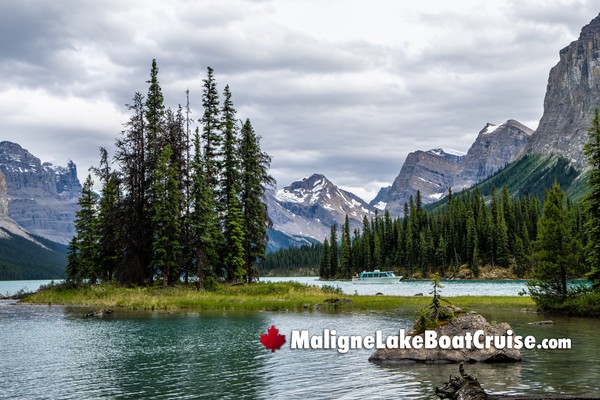 Jasper Maligne Lake Boat Cruise During July
